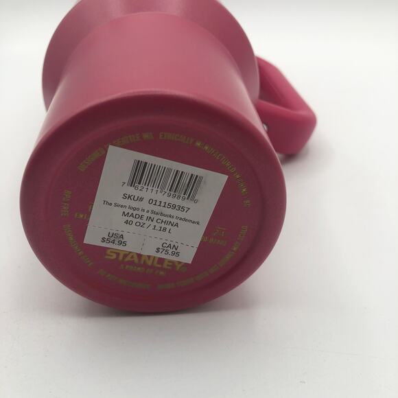 Stanley x Starbucks 40oz Tumbler berry Pink and Gold Holiday 2024 NEW